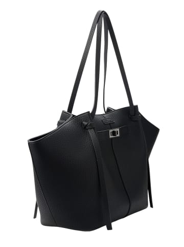 KOROSHI Umhängetasche Shopper Lederoptik in SCHWARZ