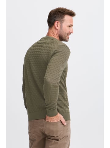 FQ1924 Strickpullover FQKYLE structure crewneck knit 21900700 modischer Langarmpullover in Grün