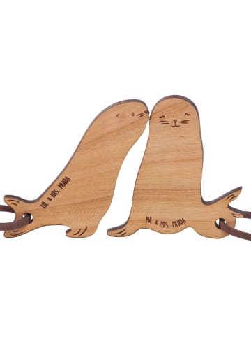 Mr. & Mrs. Panda Schlüsselanhänger Seehund ZweiMenschkeit ohne Spruch in Braun