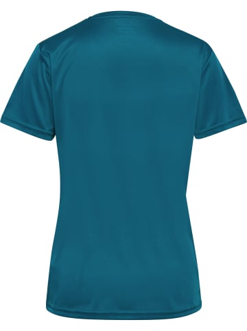 Hummel Hummel T-Shirt Hmlauthentic Multisport Damen Atmungsaktiv Schnelltrocknend in BLUE CORAL/SULPHUR SPRING