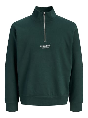 Jack & Jones Sweatshirt mit halbem Reißverschluss in Scarab
