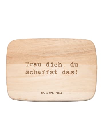 Mr. & Mrs. Panda Holz Küchenbrett Spruch Angst überwinden mit Sp... in Transparent