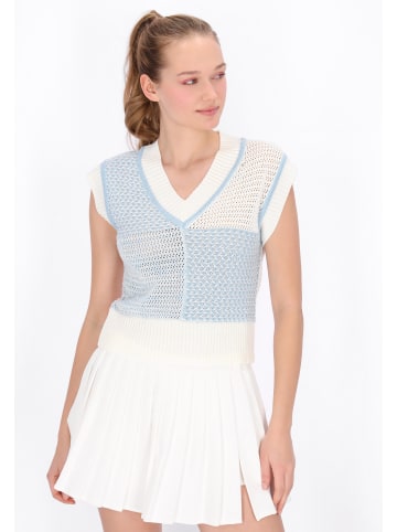 myMo Women Vest in offwhite light blue