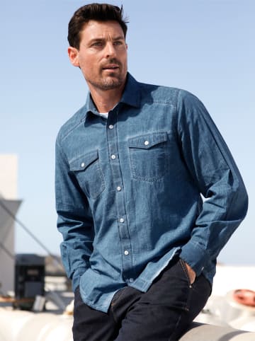 WITT WEIDEN Langarmhemd in jeansblau