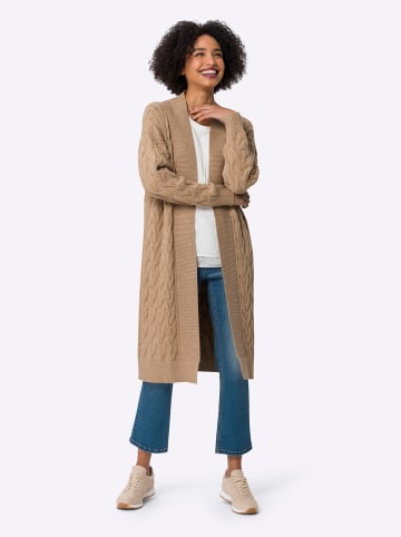 Heine Strickmantel in camel-meliert