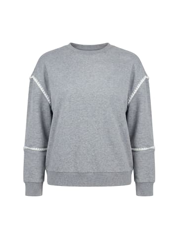 Ulla Popken Sweatshirt in grau melange