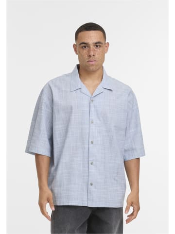 Urban Classics Short Sleeve Shirt in lightblue/white