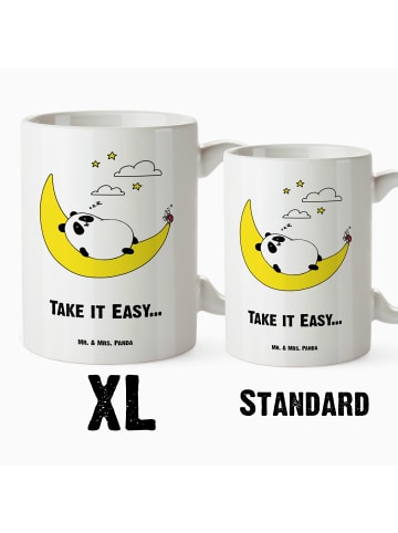 Mr. & Mrs. Panda Riesenkaffeetasse Panda Easy mit Spruch in Weiß