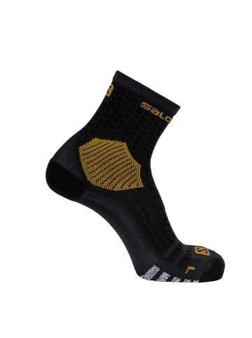 SALOMON Laufsocken 1er Pack running in Schwarz gold