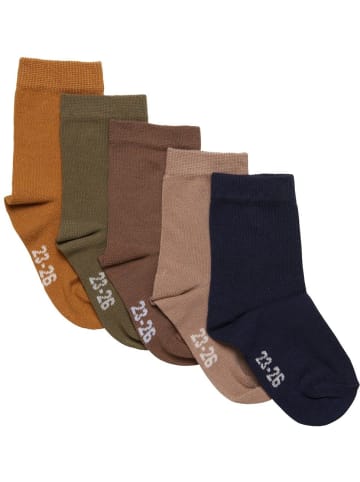 Minymo Kinder Socken "Ankle Sock Multi (5-Pack)" in Grün