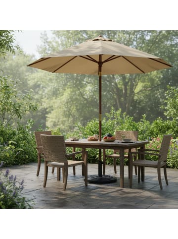 relaxdays Schirmständer in Schwarz/ Grün - (H)31 x Ø 45 cm