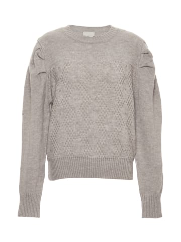 Jalene Damen Pullover in GRAU MELANGE