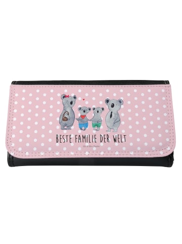 Mr. & Mrs. Panda Kunstleder Koala Familie zwei mit Spruch in Rot Pastell