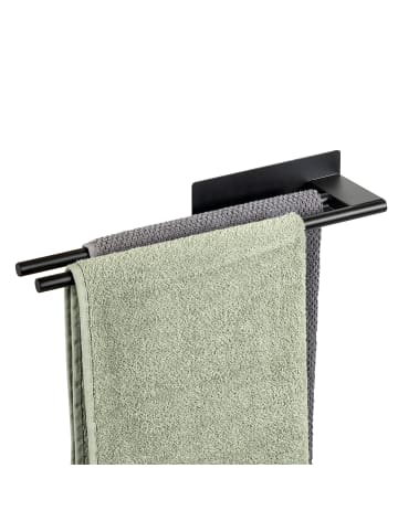 eluno Handtuchhalter mit 2 Handtuchstangen ca. 9 x 7 x 39 cm (B/H/T)