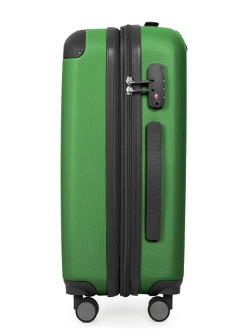 Hauptstadtkoffer Spree - Koffer Flugzeug Trolley Handgepäck Hartschale TSA 42L in Grün