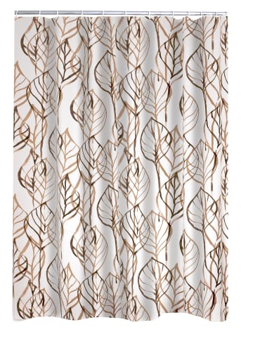 RIDDER Duschvorhang Folie Leaves Semitransparent-braun 180x200 cm
