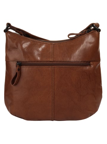 SPIKES & SPARROW Umhängetasche echt Leder in cognac
