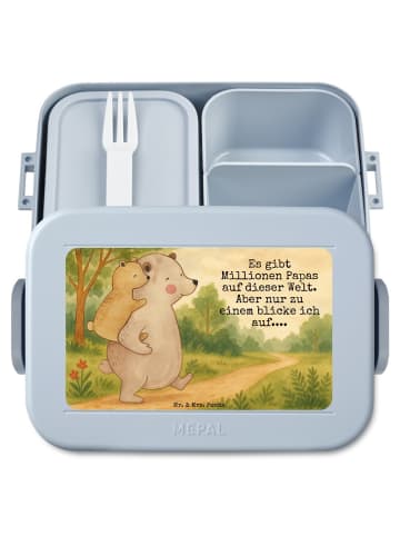 Mr. & Mrs. Panda MEPAL Bentobox Papa Bär Design mit Spruch in Blau Pastell