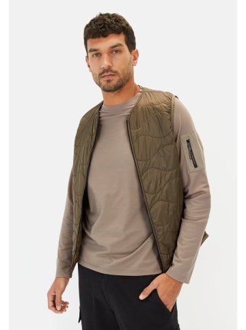 Camel Active Outdoor Weste aus recyceltem Polyamid in Khaki