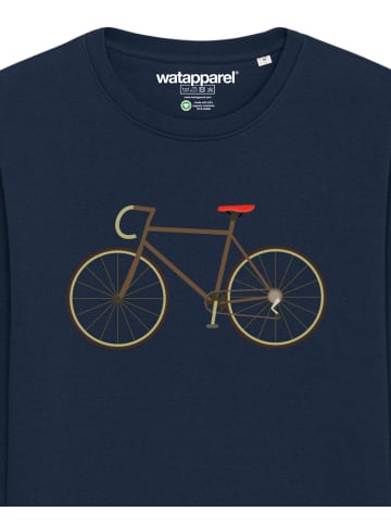 wat? Apparel Sweatshirt Fahrrad in Dunkelblau