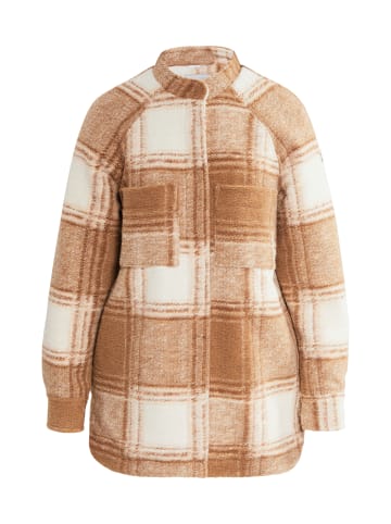 RISA Damen Übergangsjacke Aus Wollgemisch in Kariert Beige Braun