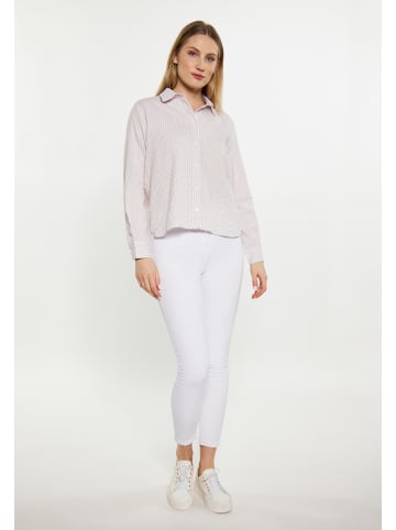 DreiMaster Maritim Damen Bluse in Helllila Wollweiss