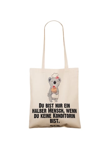 Mr. & Mrs. Panda Shopping Tasche Konditorin Herz mit Spruch in Creme