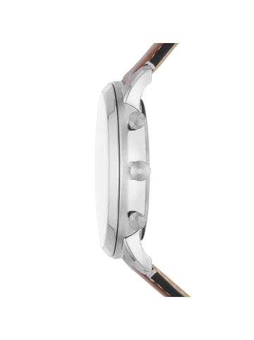 Fossil Armbanduhr The Lite-Hide Leather in silber