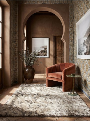 KADIMA DESIGN Hochflor-Teppich Flauschig DOVEL Berber Abstrakt Wohnzimmer Modern in Natur