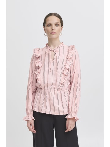 ICHI Langarm-Bluse IXOLLIE Loose fit in Silver Pink