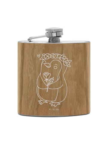 Mr. & Mrs. Panda Flachmann Jungfrau Astrologie ohne Spruch in Braun