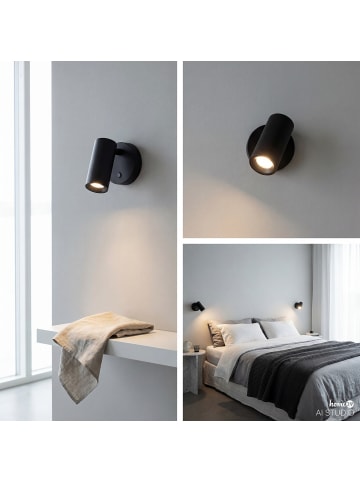 home24 Akku-Wandleuchte TEPA in Schwarz