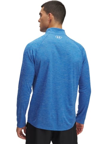 Under Armour Longsleeve "Tech Textured 1/2 Zip" in Blau