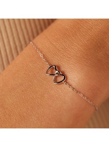 Lucardi 925 Silber Armband  Herz