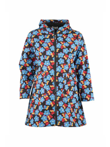 Studio Übergangsjacke SLotte Softshell Jacket in Black with blue flowers