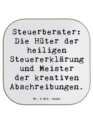 Mr. & Mrs. Panda Glasuntersetzer Spruch Steuerberater Helden mit... in Weiß