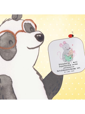 Mr. & Mrs. Panda Untersetzer Gläser Erzieherin Superheldin mit S... in Weiß