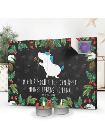 Mr. & Mrs. Panda adventskalender mit kerzen Einhorn Blume mit Sp... in Kreidetafel