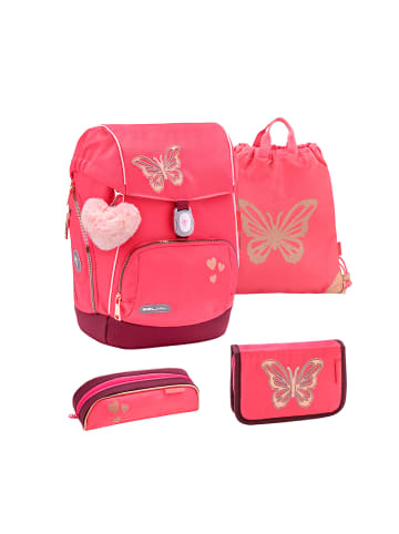 Belmil Premium Schulranzen-Set 5tlg. Comfy Plus "Coral" Für kleine Kinder, Erstklässler