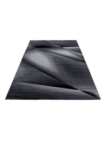 KADIMA DESIGN Teppich Kurzflor Abstrakt Polypropylen saugroboter Wohnzimmer in Schwarz