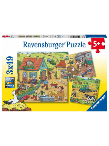 Ravensburger Ravensburger Kinderpuzzle - 05078 Viel los auf dem Bauernhof - Puzzle für...