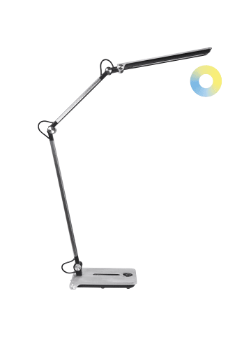 Beliani Büroleuchten AQUILA in Silber/Schwarz - (W) 20 x (H) 107 x (L) 20 cm