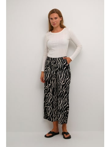 Kaffe Casual Hose KAdacia Loose fit in Black / Antique Zebra Print