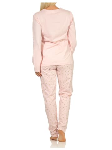NORMANN langarm Pyjama Schlafanzug und allover Hose - 66932 in blau