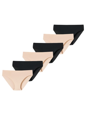 Schiesser Slip Invisible Light in schwarz,sand