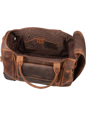 Greenburry Reisetasche mit Rollen Vintage Traveller 1736 in Sattelbraun