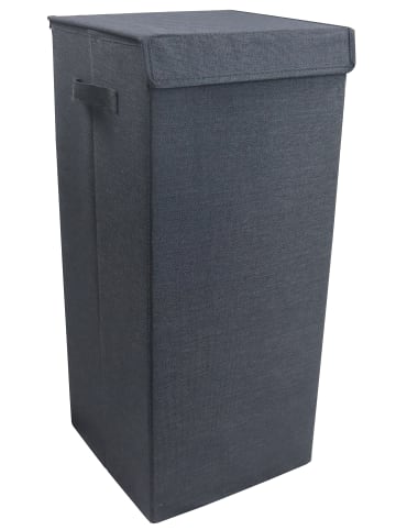 VCM  Wäschekorb Wäschebox Stoffbox mit Deckel Dreso L in Anthrazit