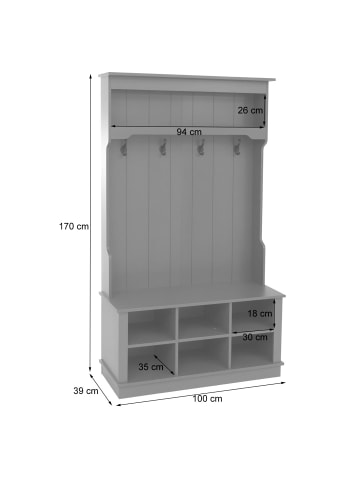 MCW Garderobe P26, Weiß