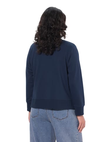 Ulla Popken Sweatjacke in marine