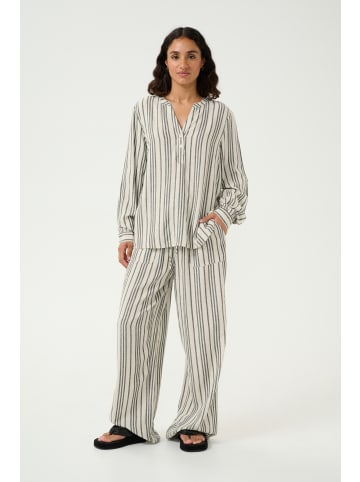 Kaffe Langarm-Bluse KAmilia Regular fit in Moonstruck / Black Stripe
